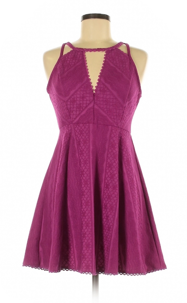 Free People Miss Connections pink skater dress, 8